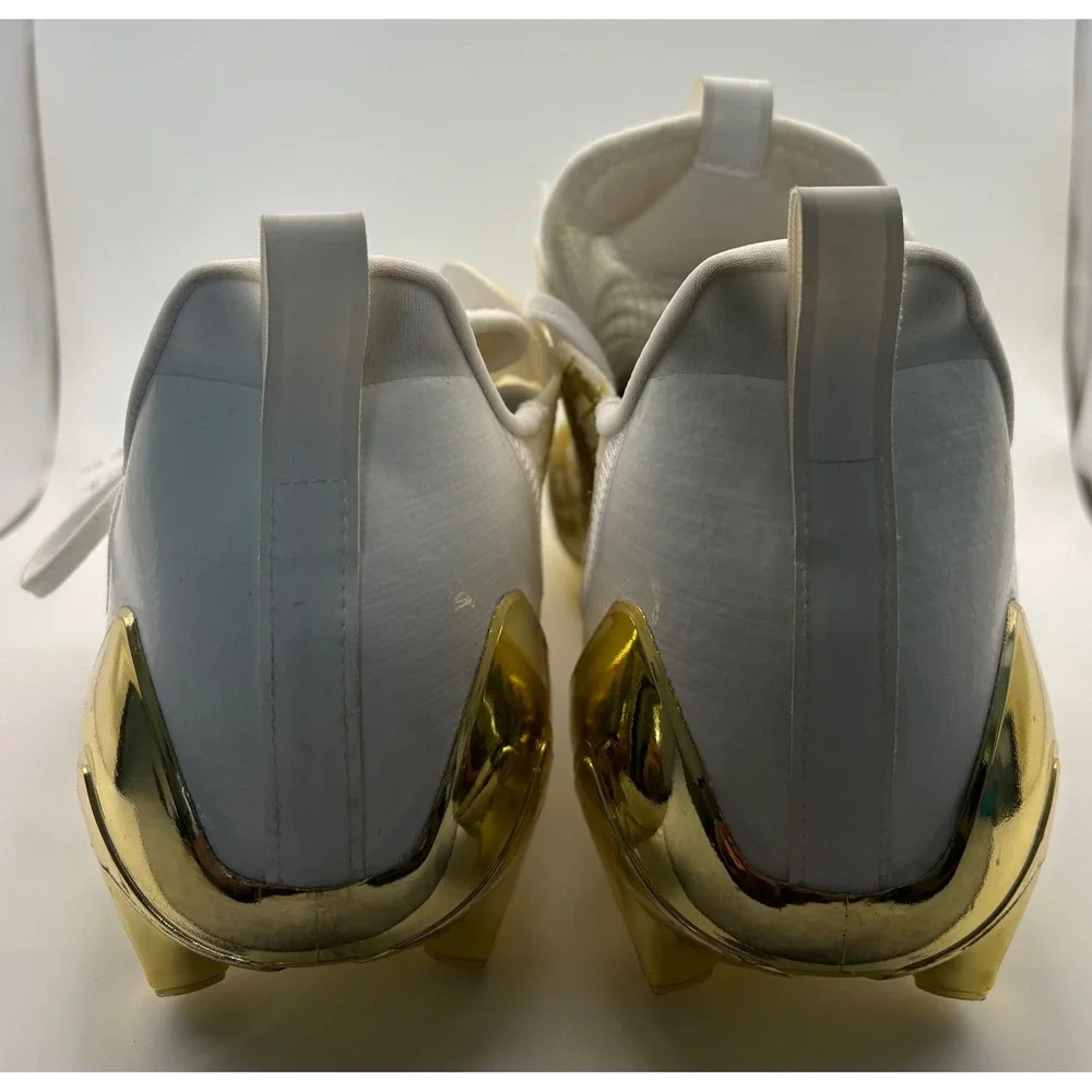 Adidas Adizero Football Cleats Mens Size 15 White Gold Metallic New